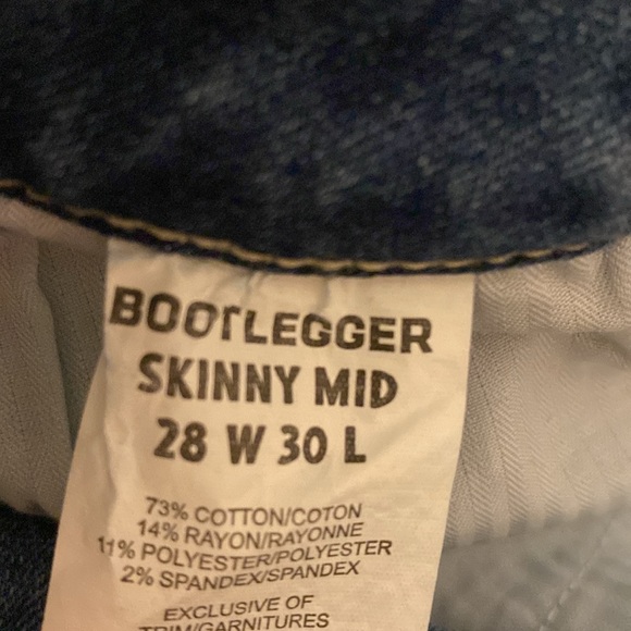 Bootlegger Jeans Skinny Mid-rise with flowers - Picture 5 of 5